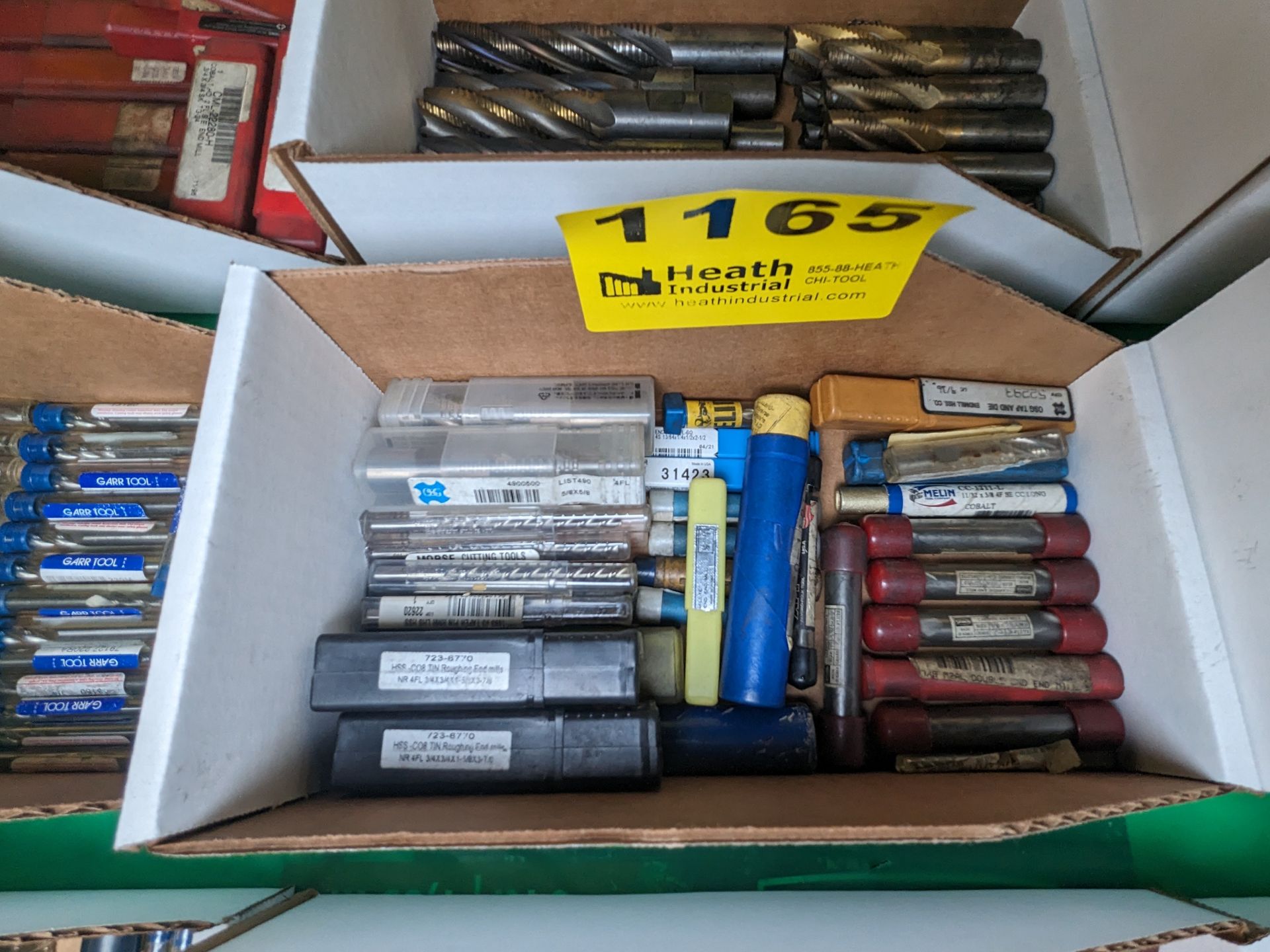 LOT OF ASSORTED HSS AND CARBIDE ENDMILLS IN PACKAGING