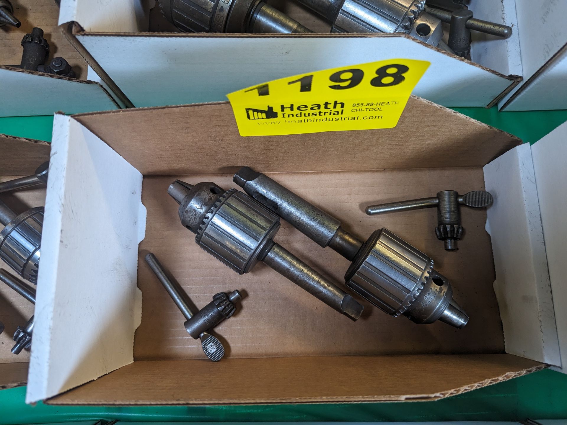 (2) JACOBS NO. 34 0-1/2" TAPER SHANK DRILL CHUCKS WITH KEYS