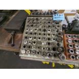 5C COLLET RACK WITH (69) 5-C COLLETS
