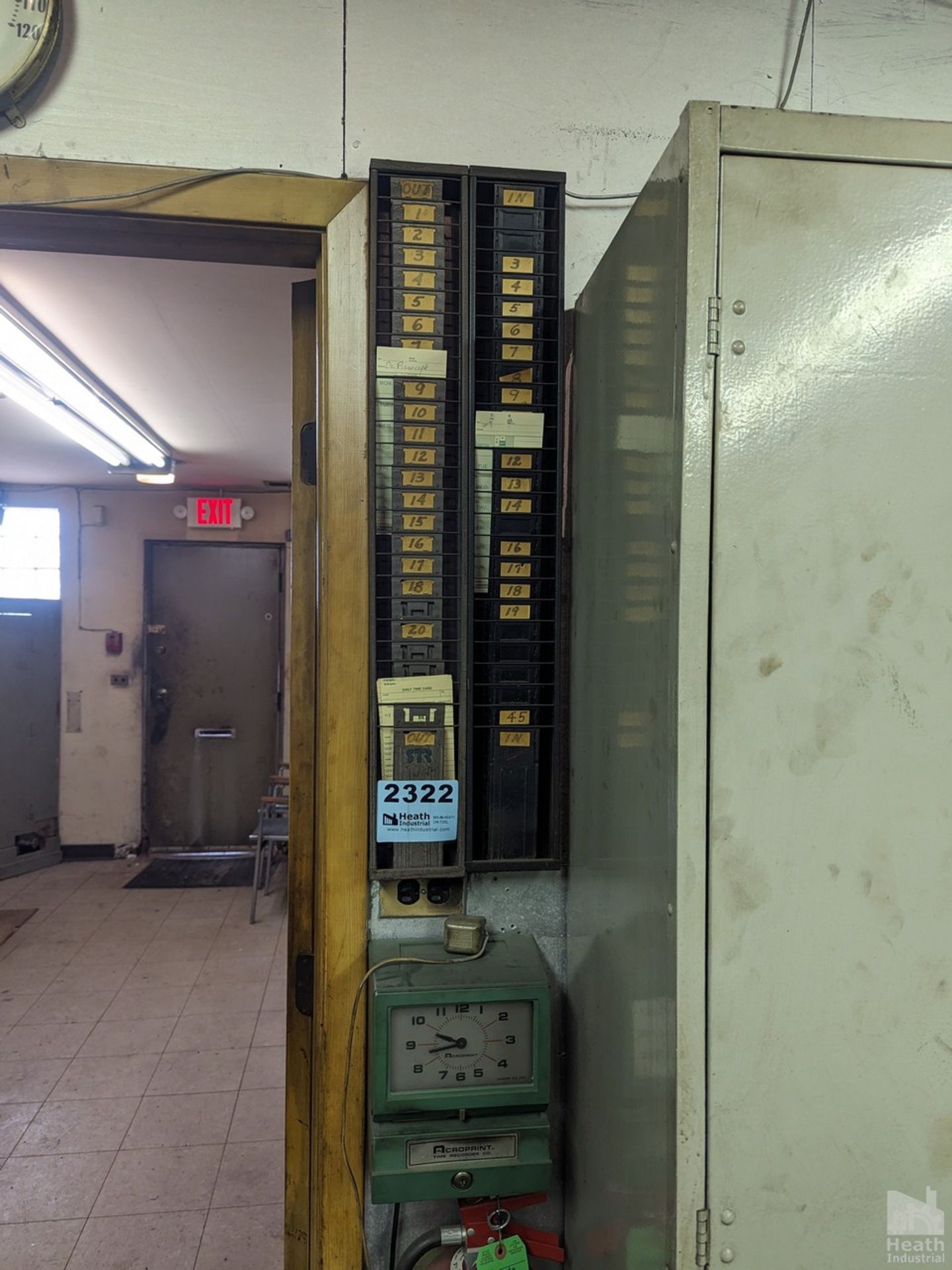 ACROPRINT TIME CLOCK WITH CARD RACKS - Image 2 of 2