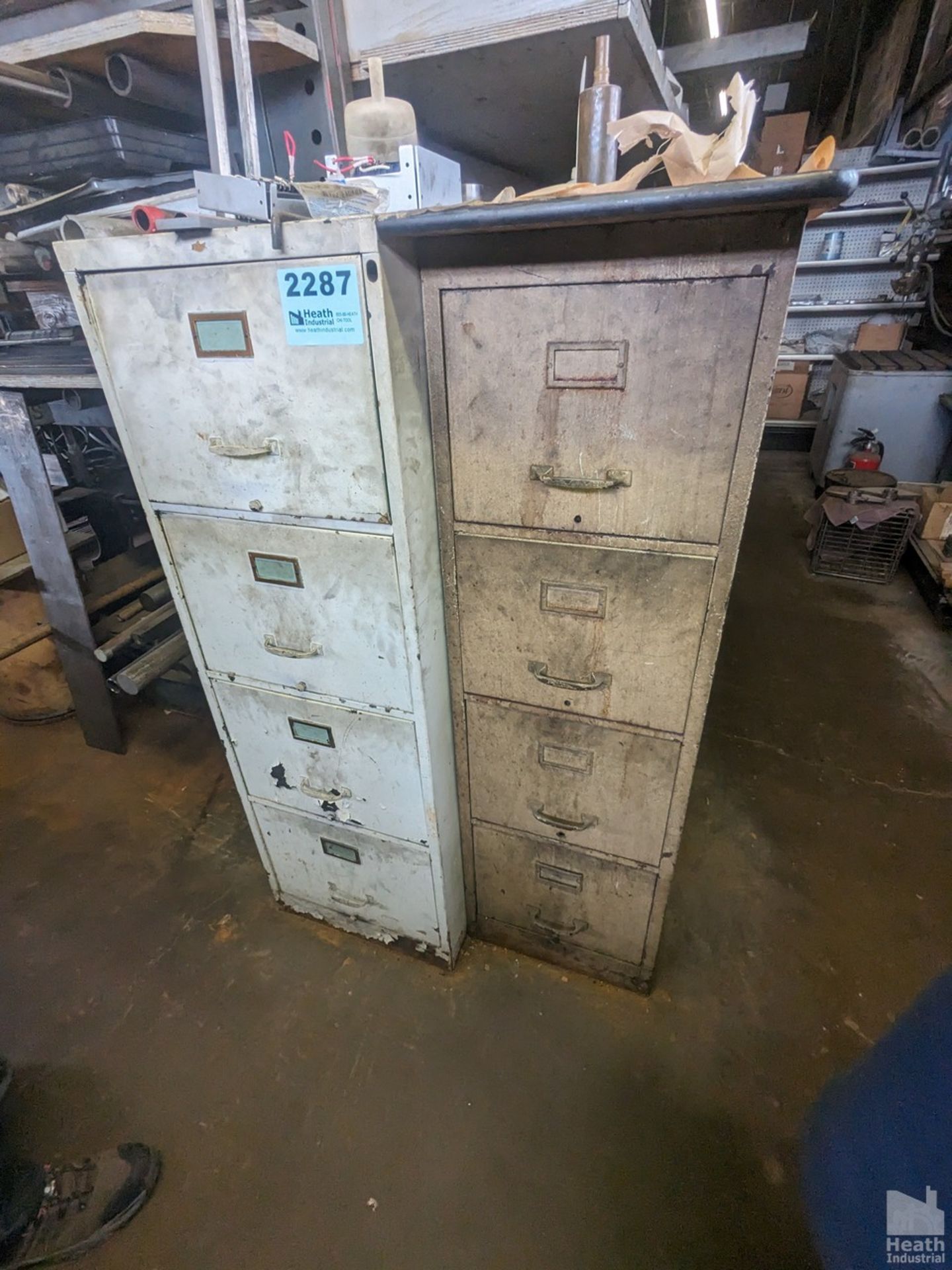 (2) FOUR DRAWER FILE CABINETS WITH CONTENTS