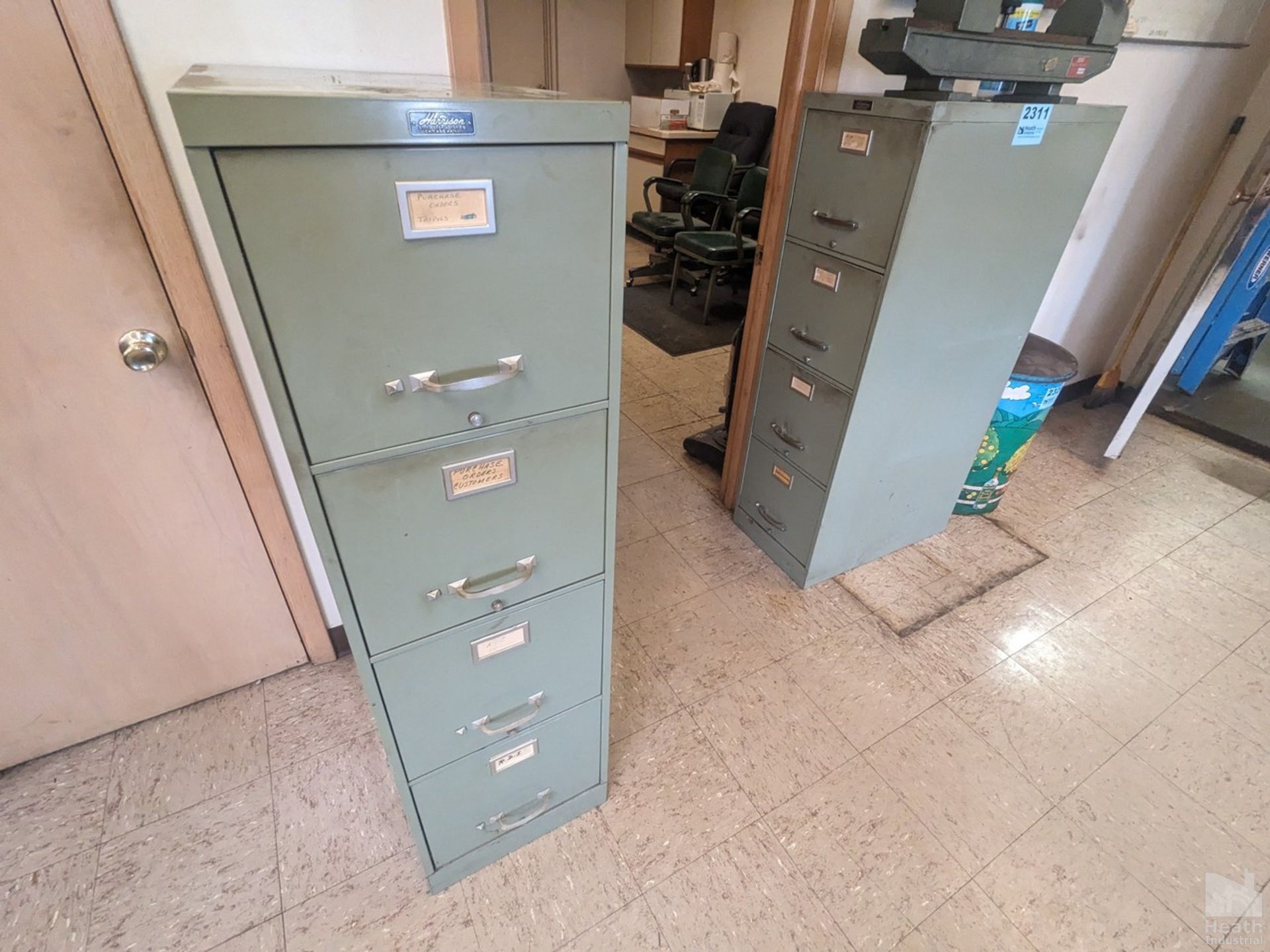 (2) HAMILTON FOUR DRAWER STEEL FILE CABINETS