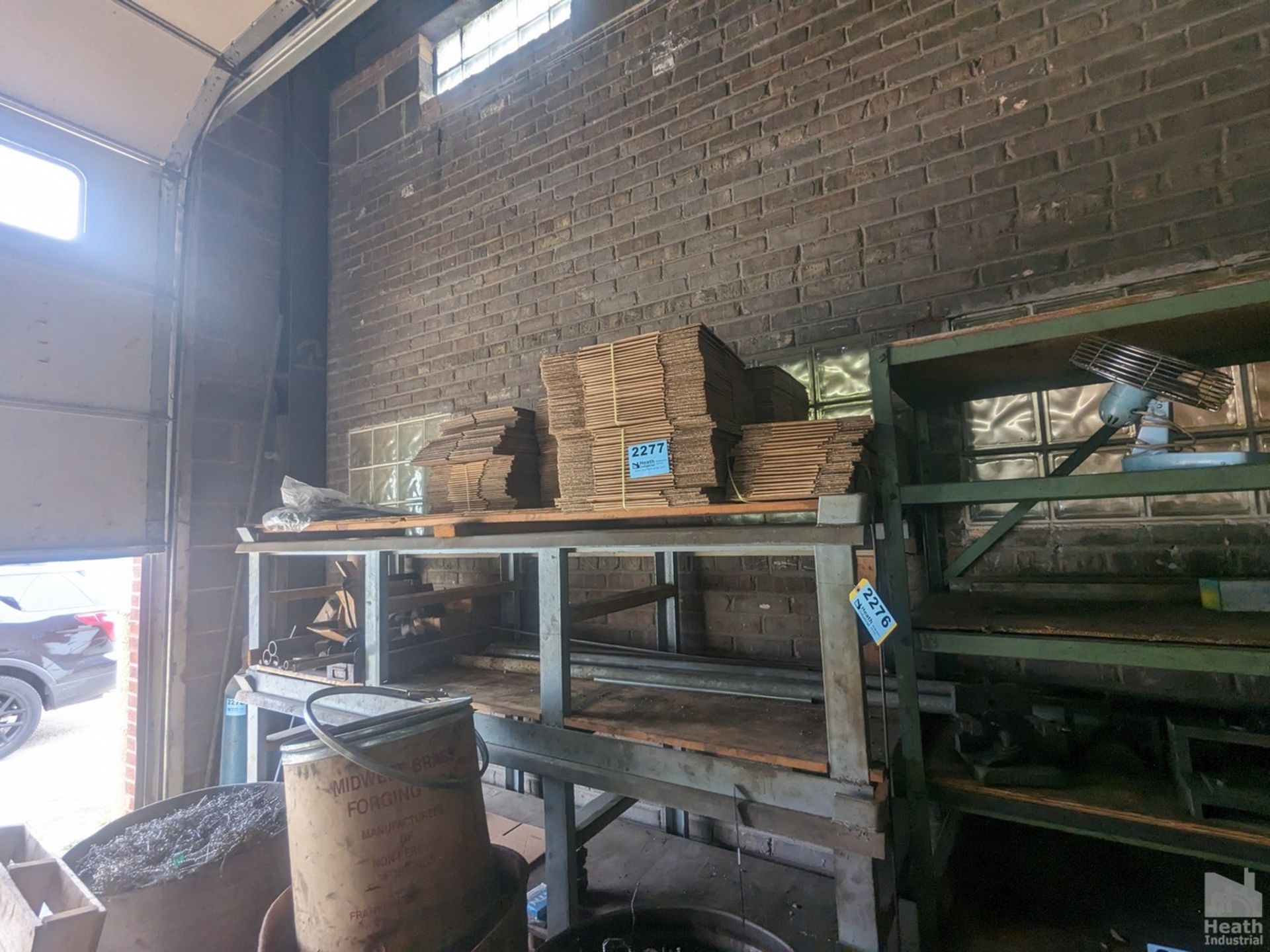 ASSORTED SMALL CARDBOARD BOXES ON SHELF