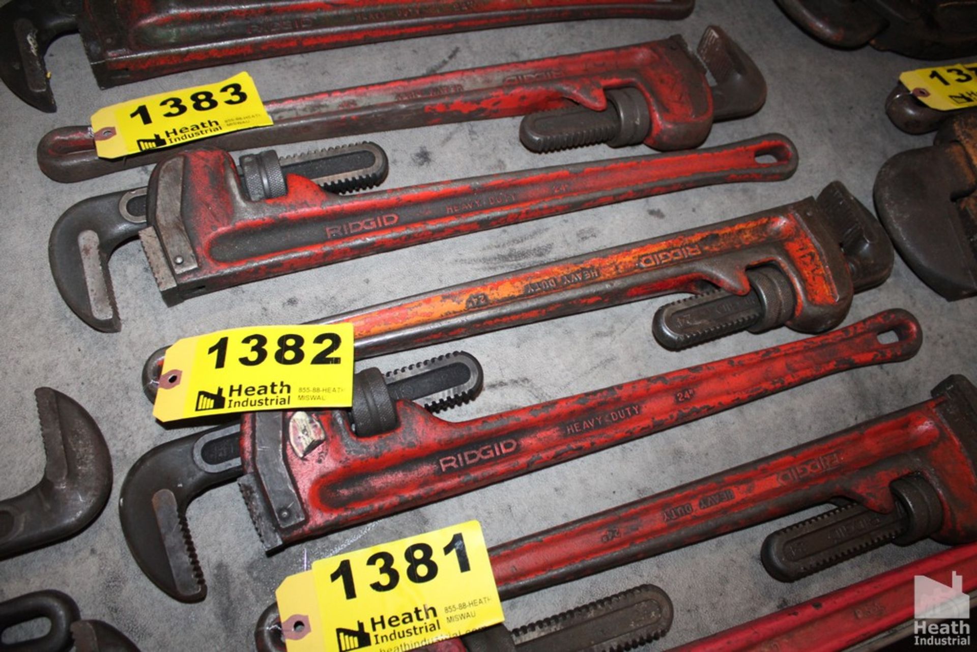 (2) RIDGID 24" PIPE WRENCHES