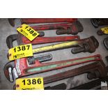 (2) RIDGID PIPE WRENCHES 24" AND 18"