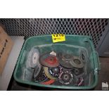 LARGE QTY ASSORTED GRINDING WHEELS IN BIN