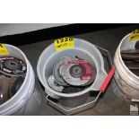 LARGE QTY ASSORTED GRINDING WHEELS IN BUCKET