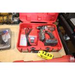 MILWAUKEE CORDLESS M18 1/2" DRILL DRIVER WITH TWO BATTERIES AND CHARGER