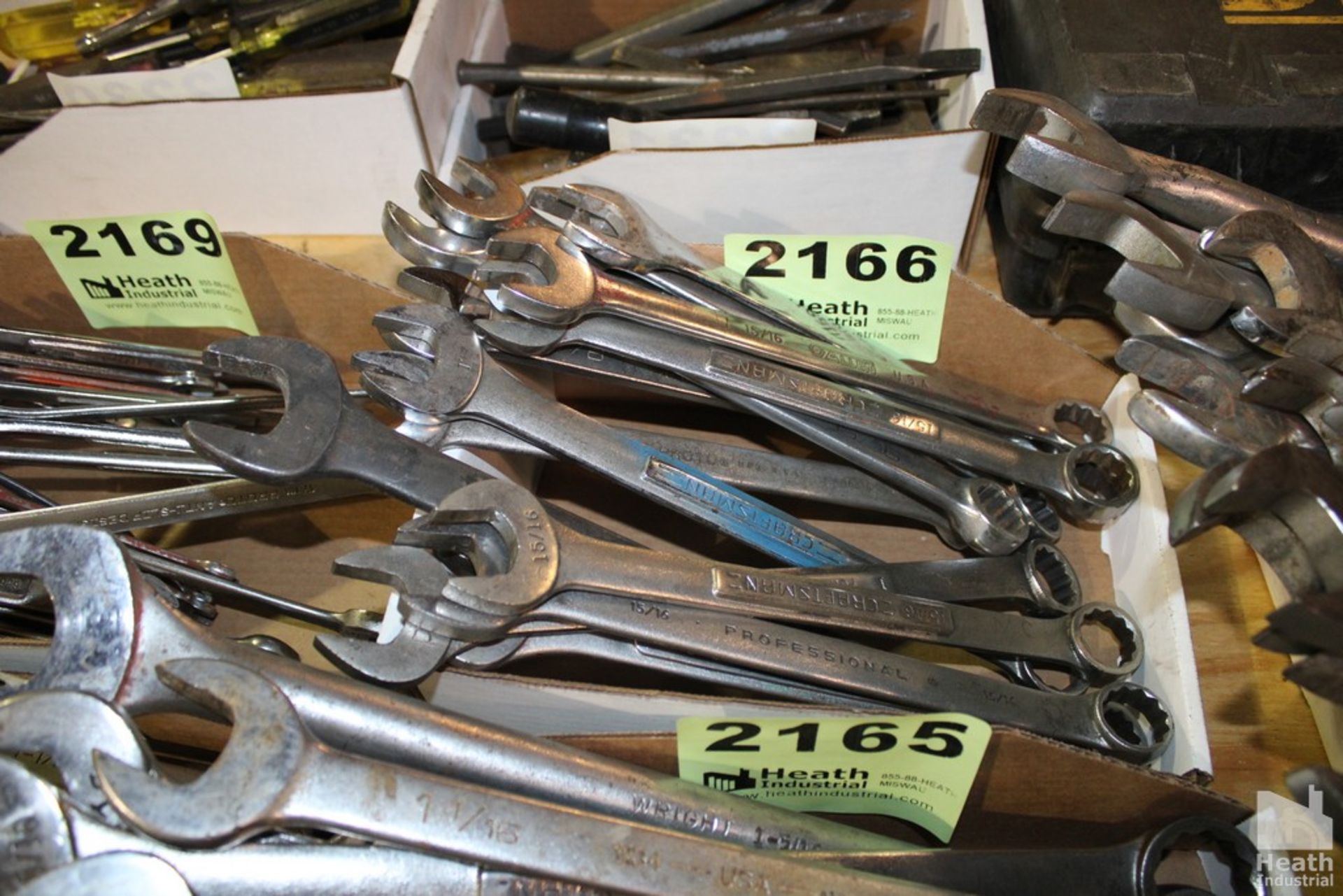 (12) LARGE MACHINE WRENCHES