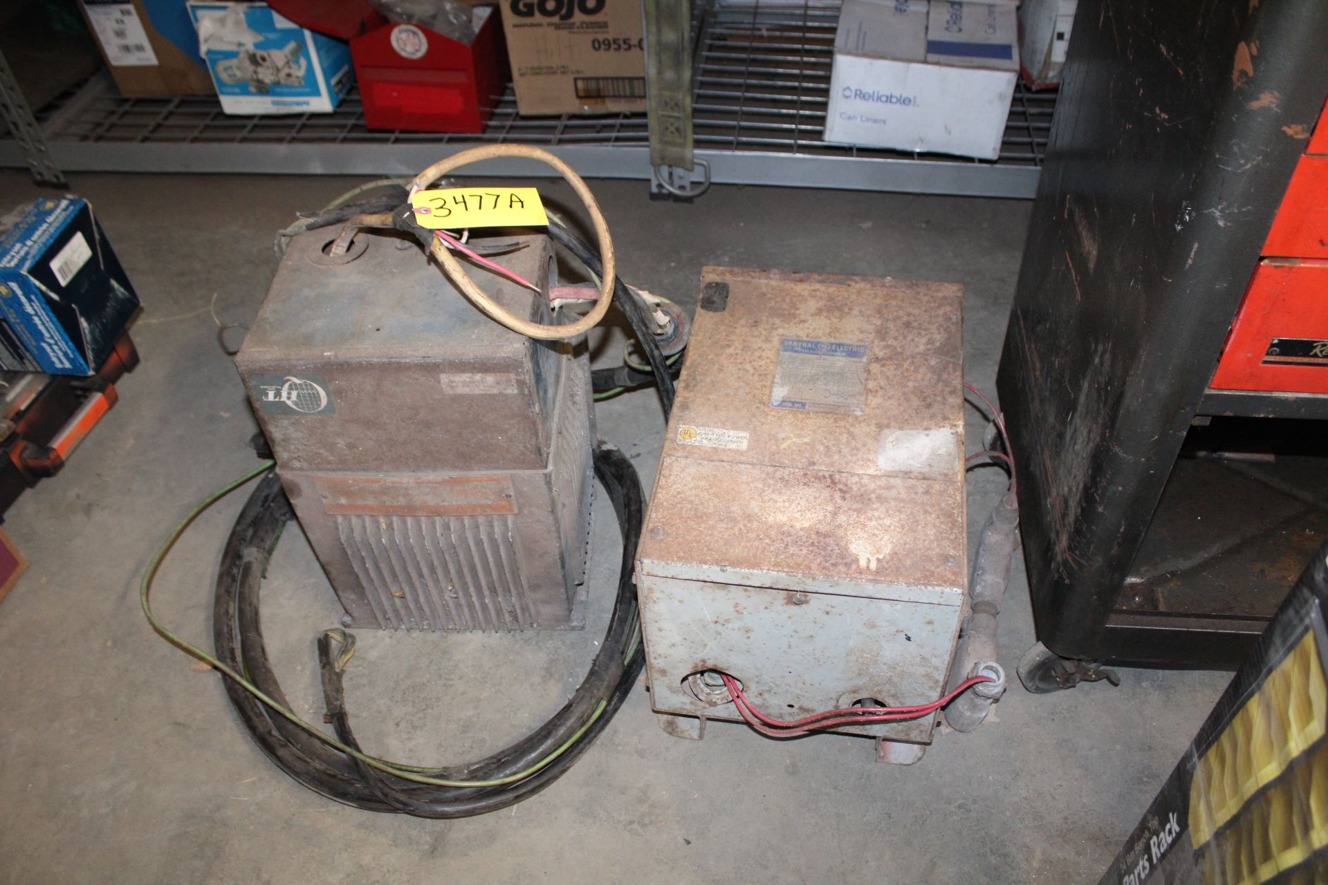 (2) GENERAL ELECTRIC TRANSFORMERS, 9T21B1006G2 AND 9121B1006