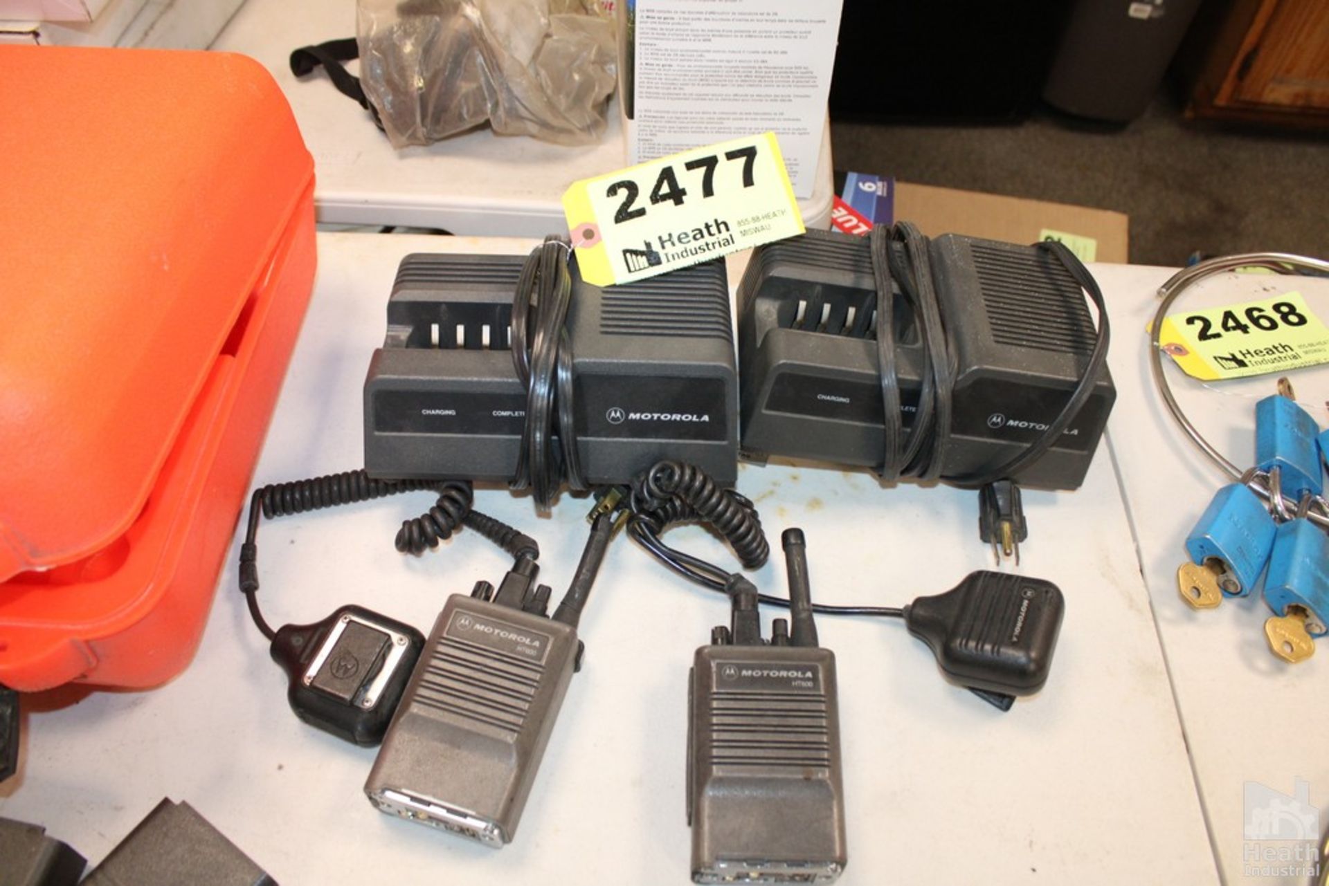 (2) MOTOROLA HT 600 2-WAY RADIOS WITH CHARGERS