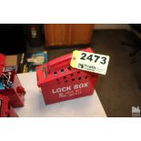 LOCK BOX WITH LARGE QTY OF PADLOCKS AND KEYS