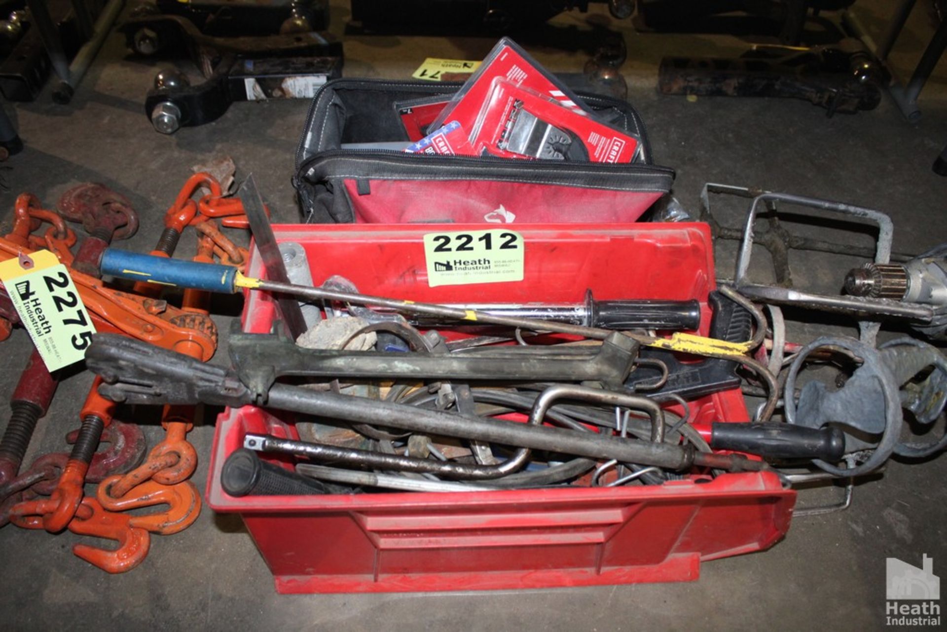 LARGE QTY OF TOOLS, SAWS, OIL FILTER WRENCHES, HOOKS AND SANDING DISCS