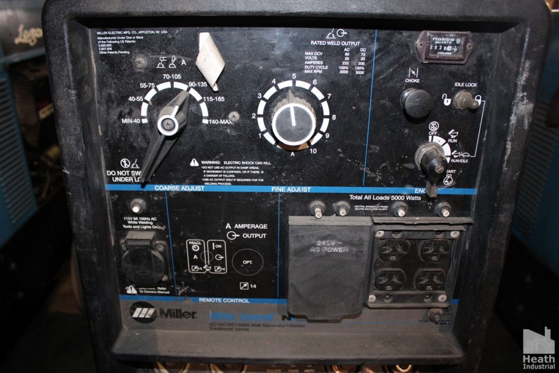 MILLER LEGEND NT 5000 WATT / 200 AMP PORTABLE WELDER GENERATOR, CC,AC,DC, ONAN GAS ENGINE, 2028 - Image 2 of 5