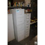 (2) FILE CABINETS (ONE HAS FOUR DRAWERS ONE HAS FIVE DRAWERS)