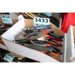 LARGE QTY SIDE CUTTER AND NEEDLENOSE PLIERS