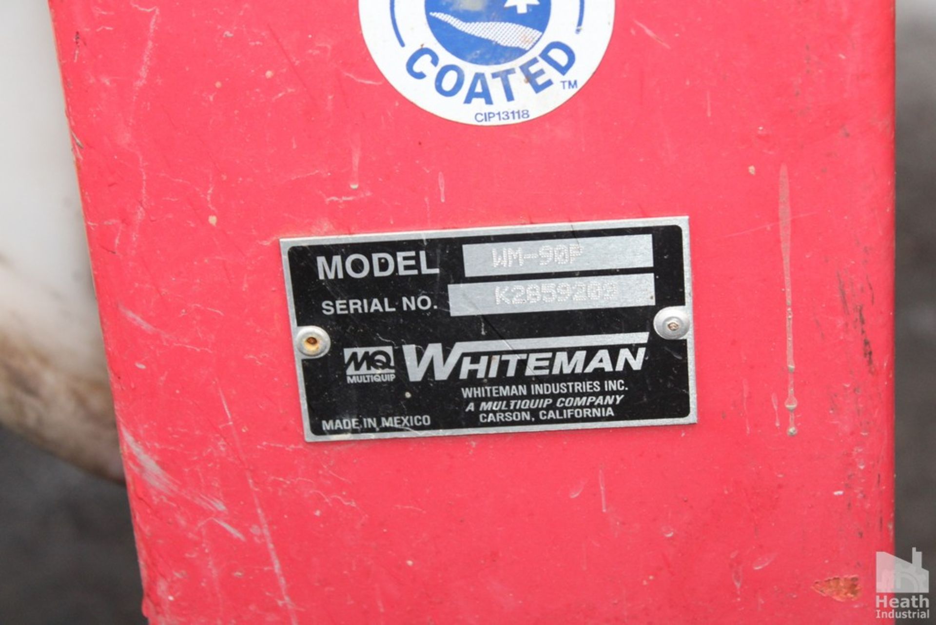 WHITEMAN MORTAR MIXER WITH BOLDER 3 HP MOTOR - Image 4 of 5