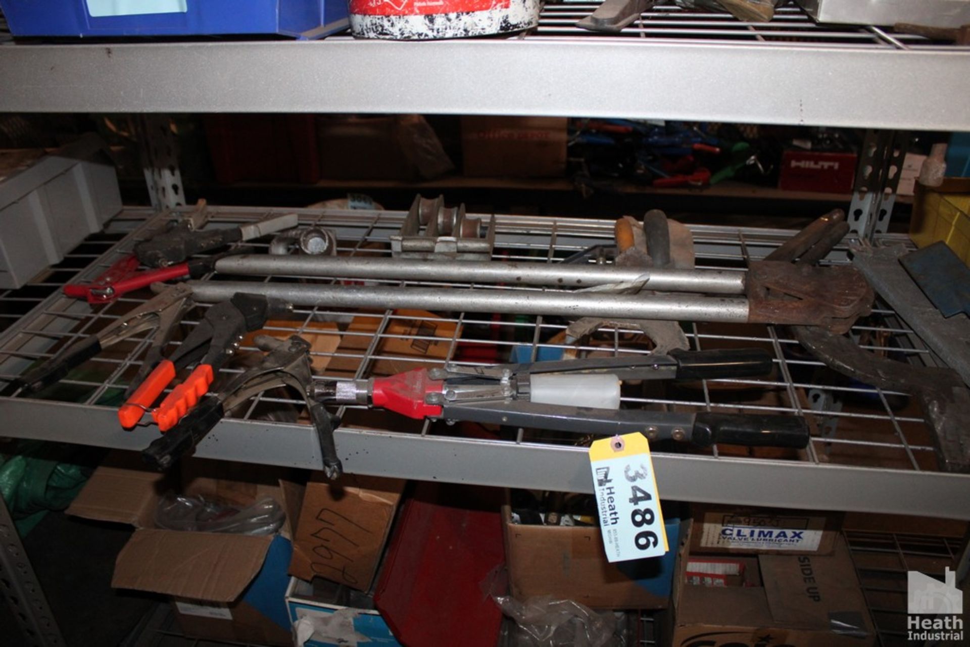 POP RIVET GUNS AND LG BAND CRIMPER ON SHELF