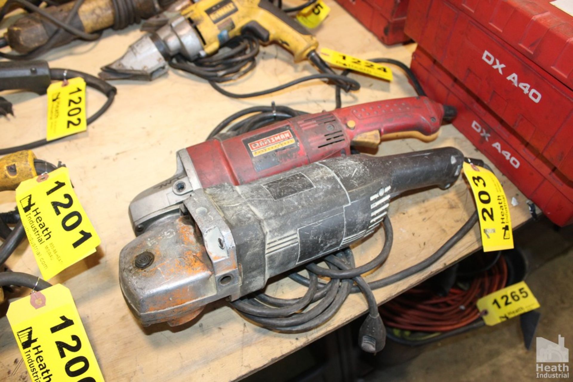 (2) HEAVY DUTY ANGLE GRINDERS CRAFTSMAN AND NA