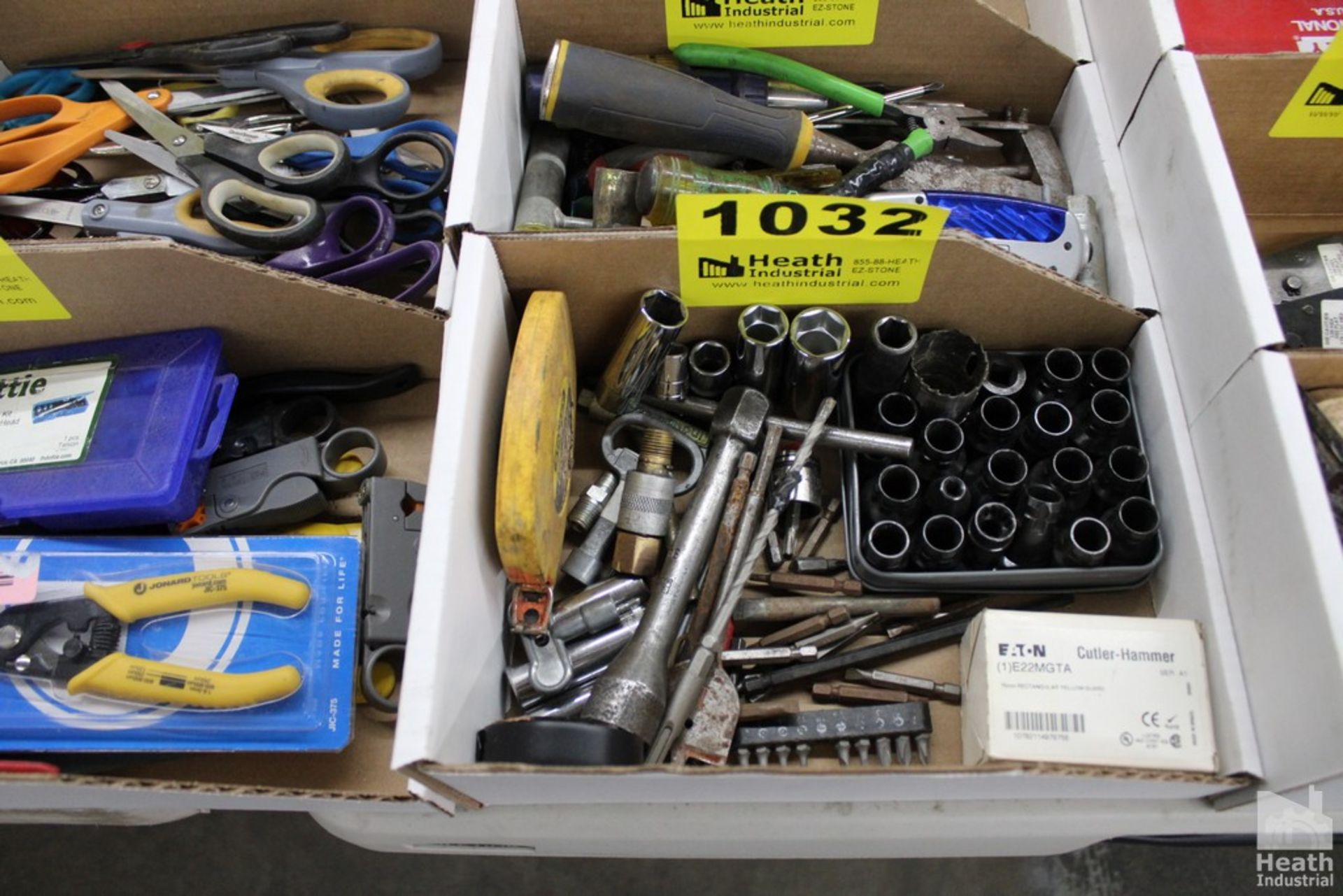 ASSORTED SOCKETS AND TOOLS IN BOX