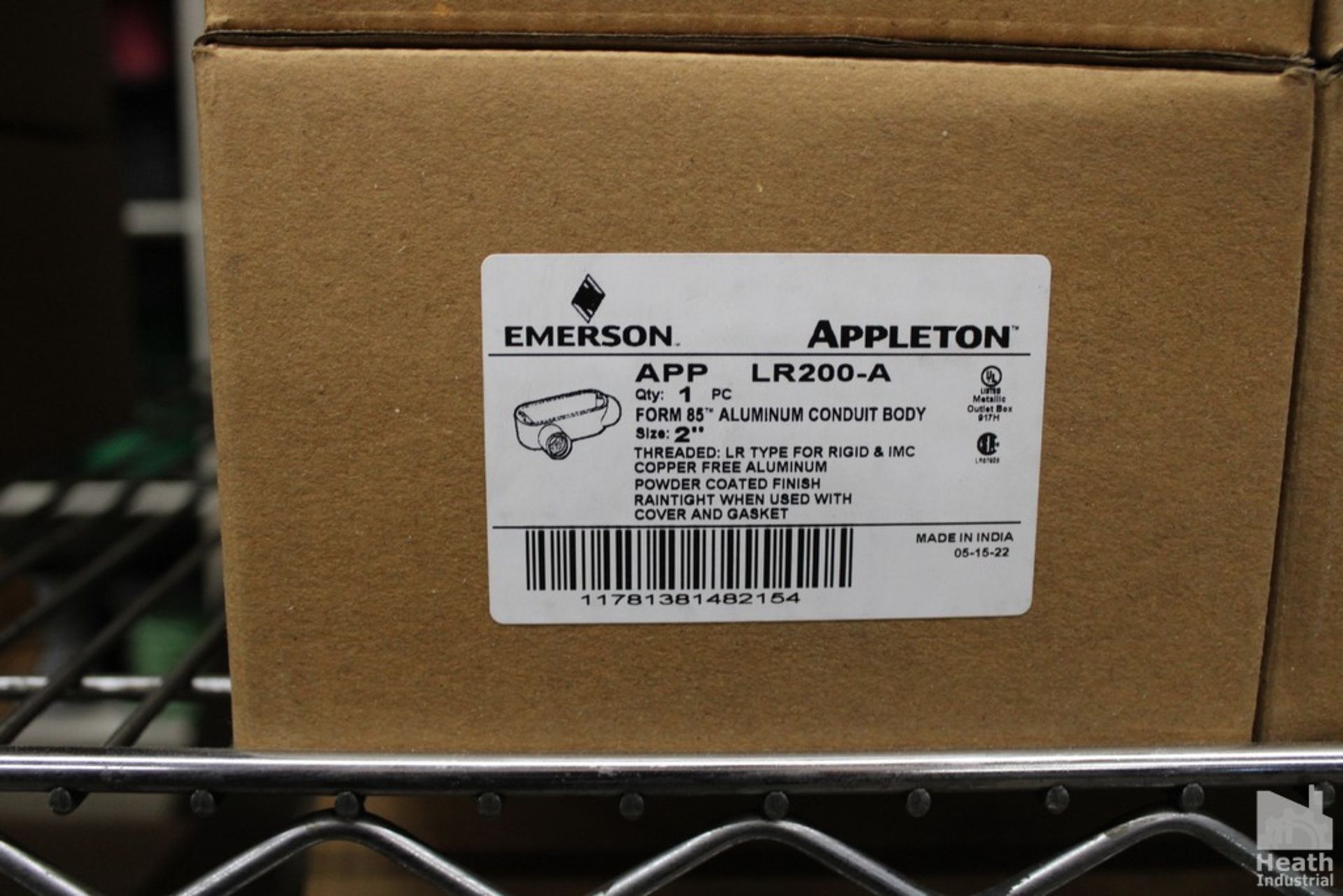 (8) BOXES OF EMERSON APPLETON 2" ALUMINUM CONDUIT BODIES - Image 2 of 2