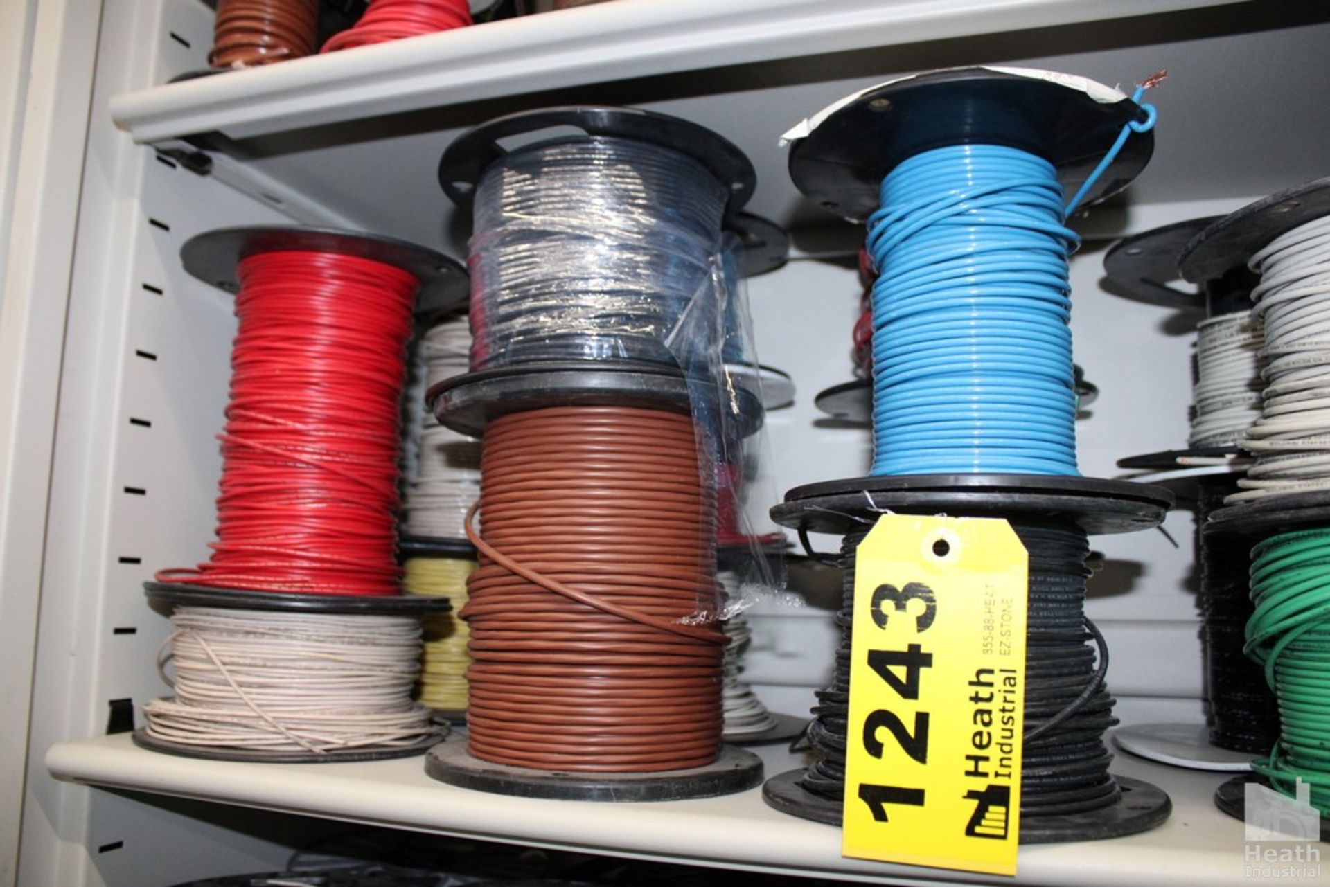 (24) ASSORTED SPOOLS OF WIRE ON SHELF - Image 2 of 3
