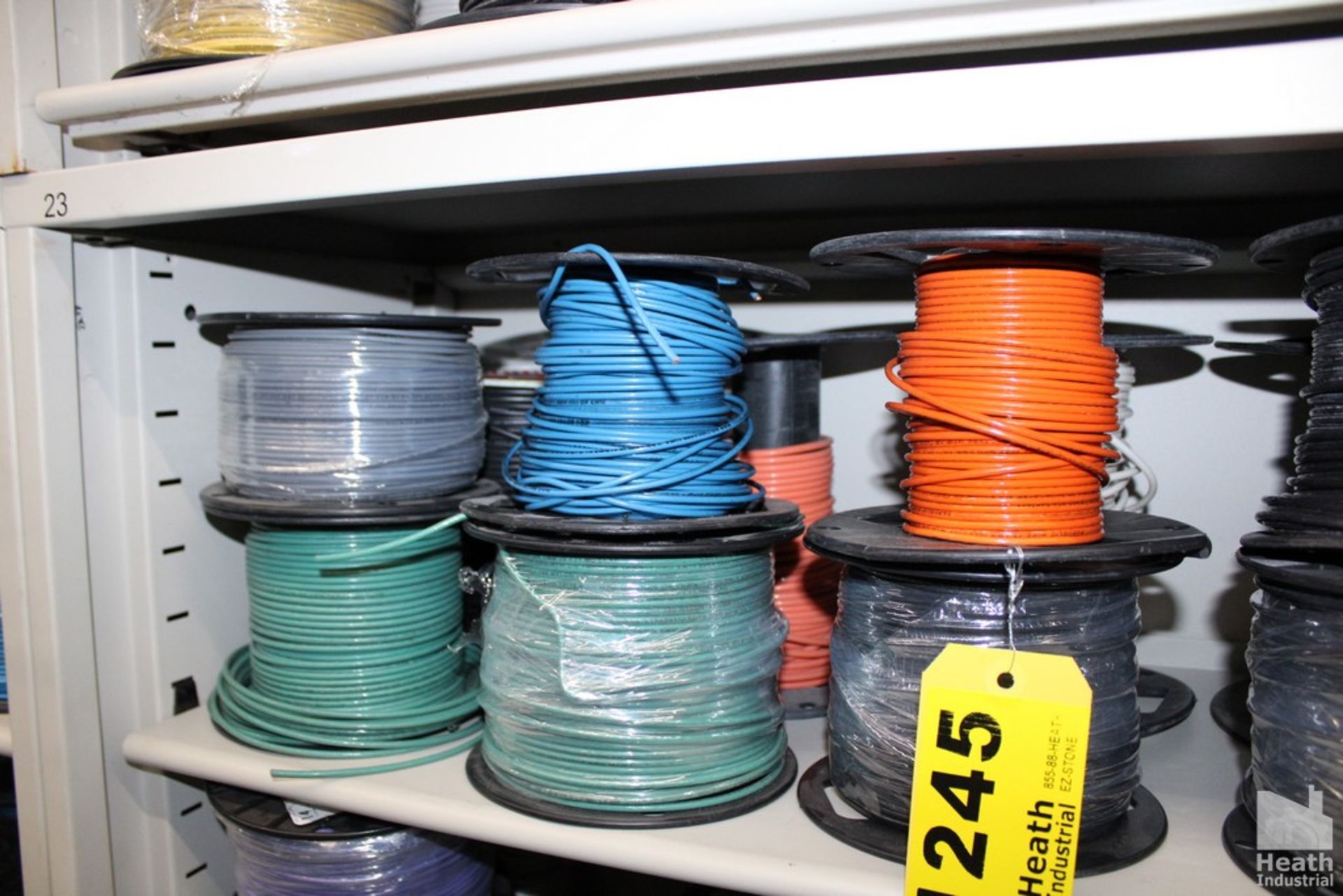 (15) ASSORTED SPOOLS OF WIRE ON SHELF - Image 2 of 3