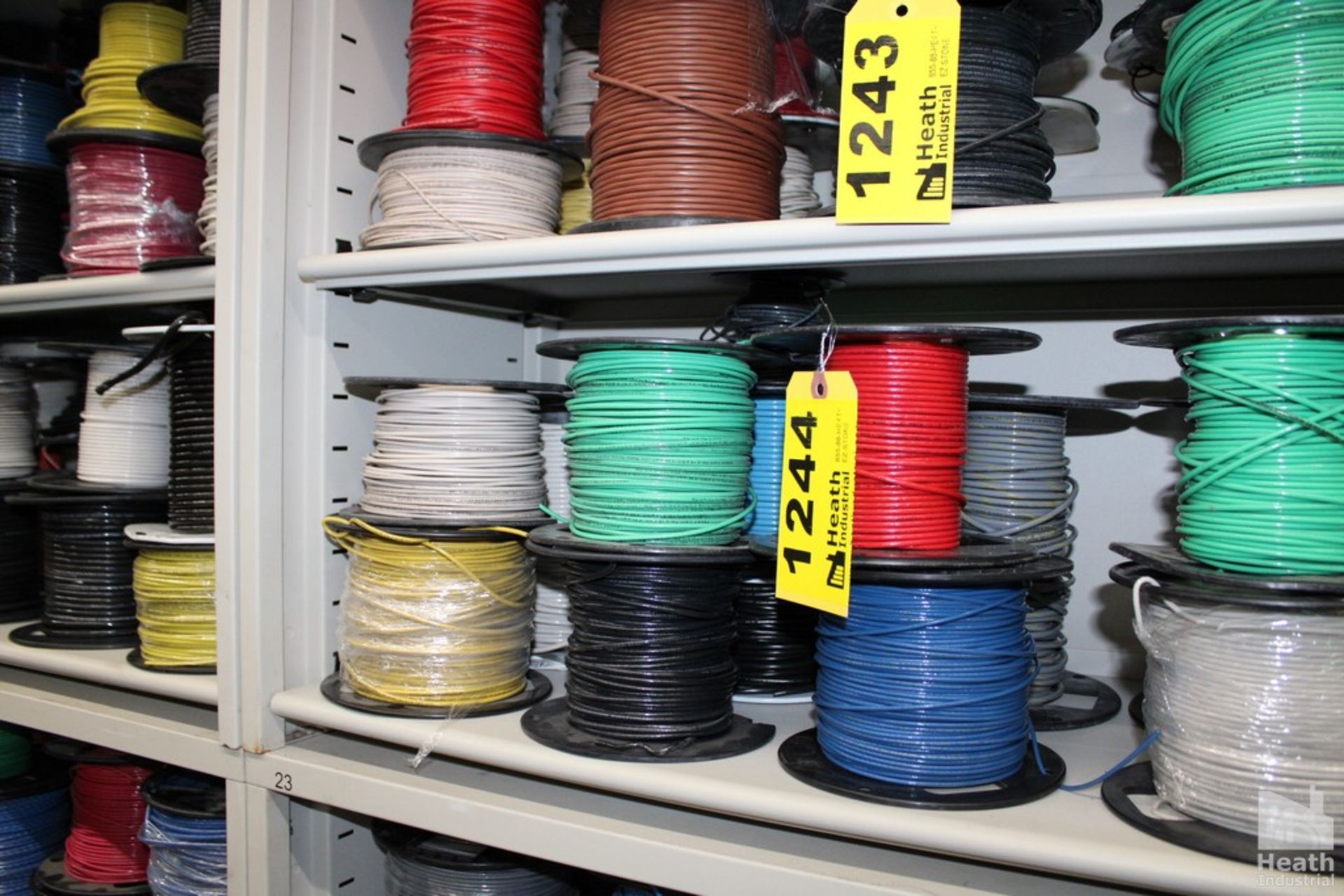 (18) ASSORTED SPOOLS OF WIRE ON SHELF - Image 2 of 3