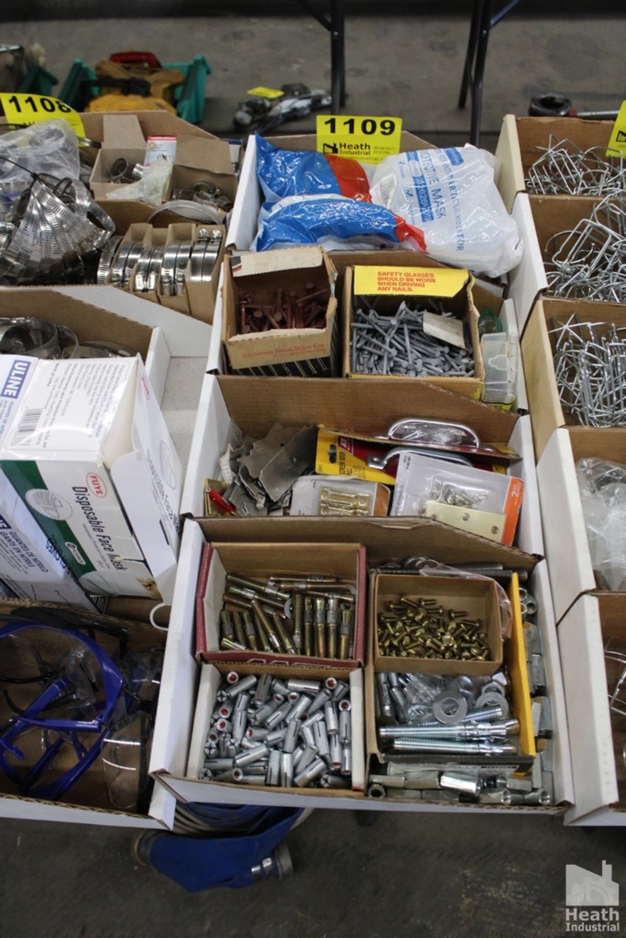 ANCHORS, NAILS, HARDWARE IN (4) BOXES