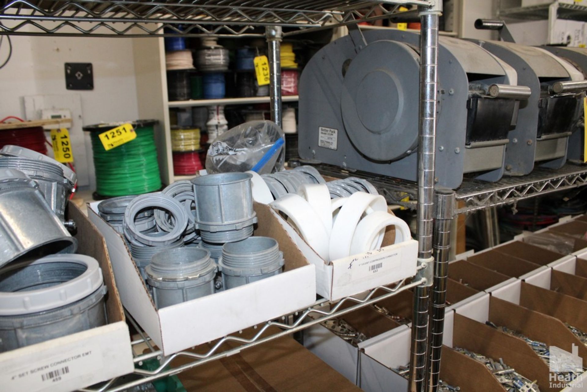 ASSORTED ELECTRICAL FITTINGS ON SHELF, NO BINS - Image 4 of 4