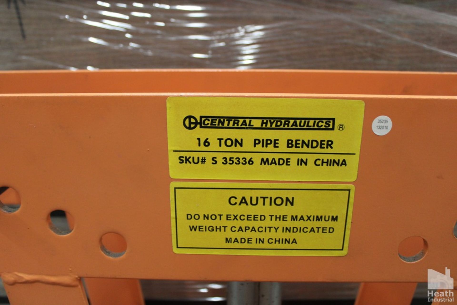 CENTRAL HYDRAULICS 16-TON PIPE BENDER - Image 3 of 6