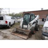 BOBCAT S750 SKID LOADER, 5,371 HOURS ON METER, SOLID TIRES, TRI-PIPE AUXILLARY HYDRAULICS, HYDRAULI
