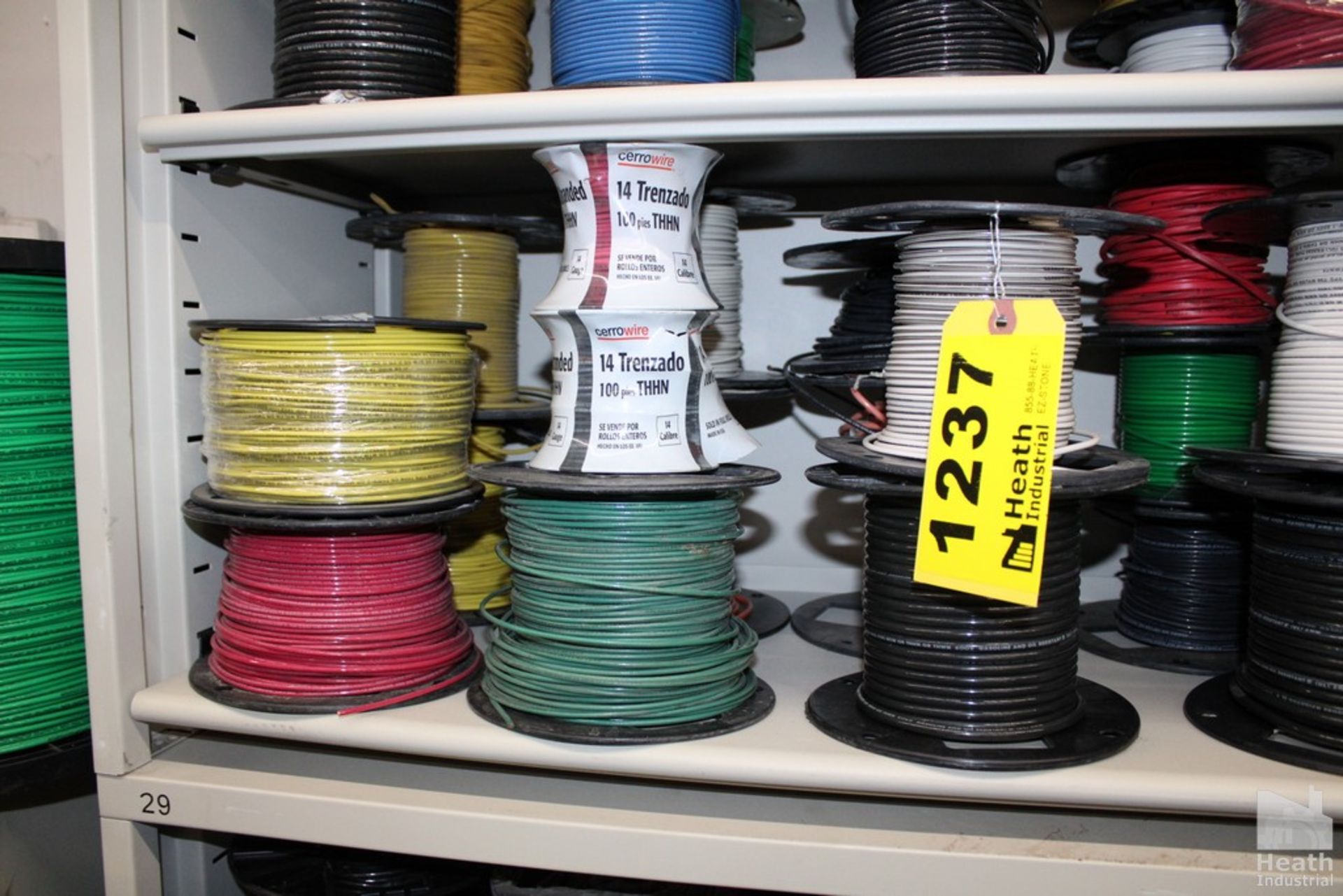 (22) ASSORTED SPOOLS OF WIRE ON SHELF - Image 2 of 3