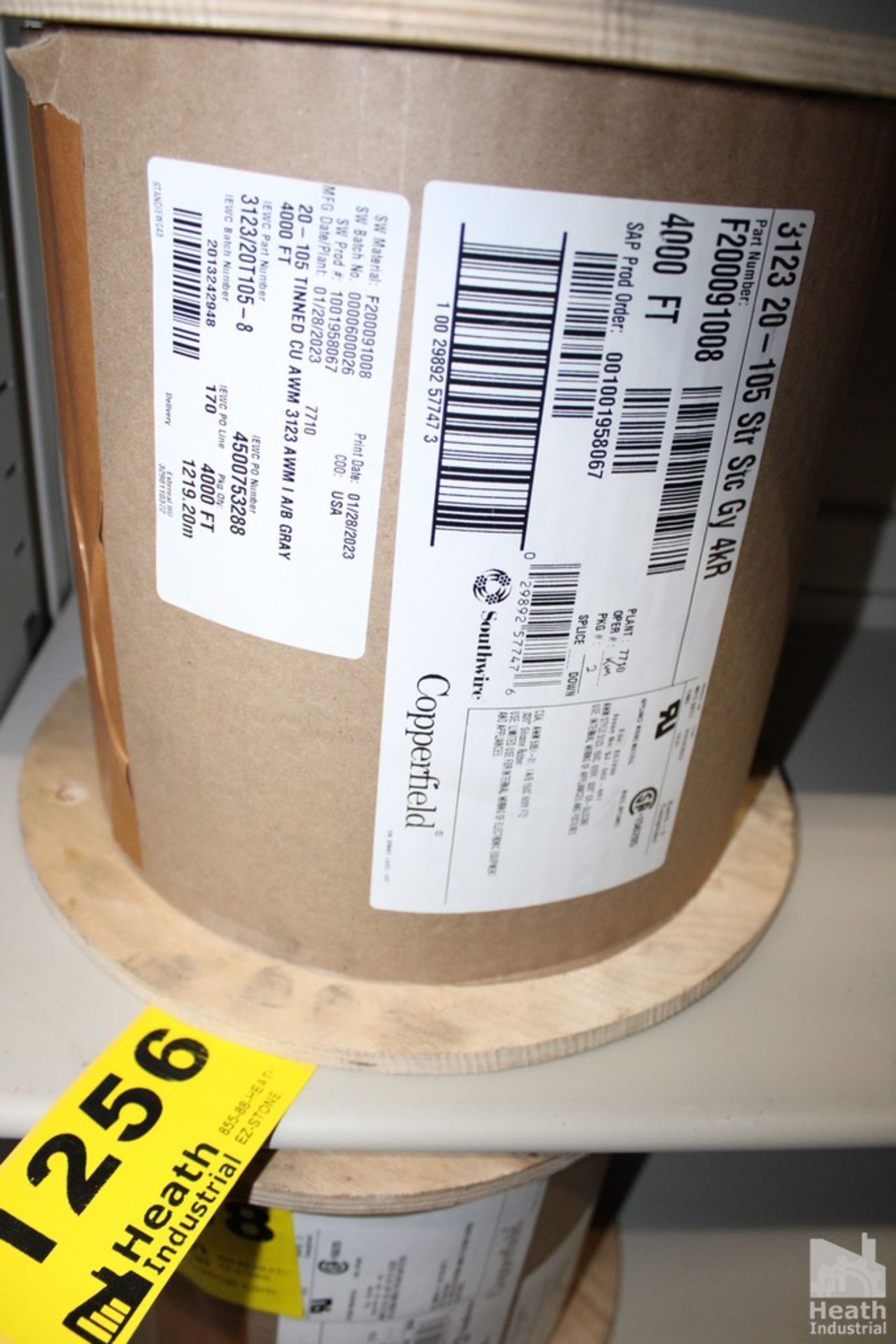 SPOOL OF COPPERFIELD PART NO. F2000091008 20AWG LEAD WIRE, 4,000 FT - Image 3 of 3