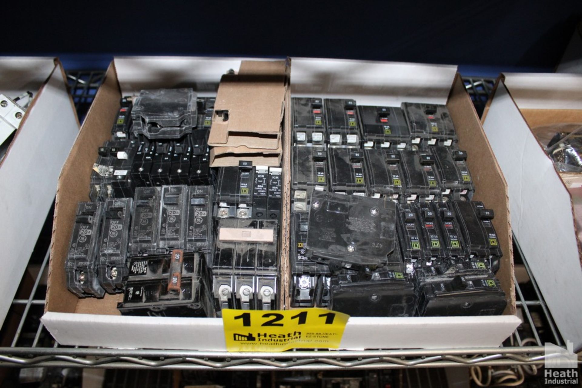 ASSORTED CIRCUIT BREAKERS IN TWO BOXES