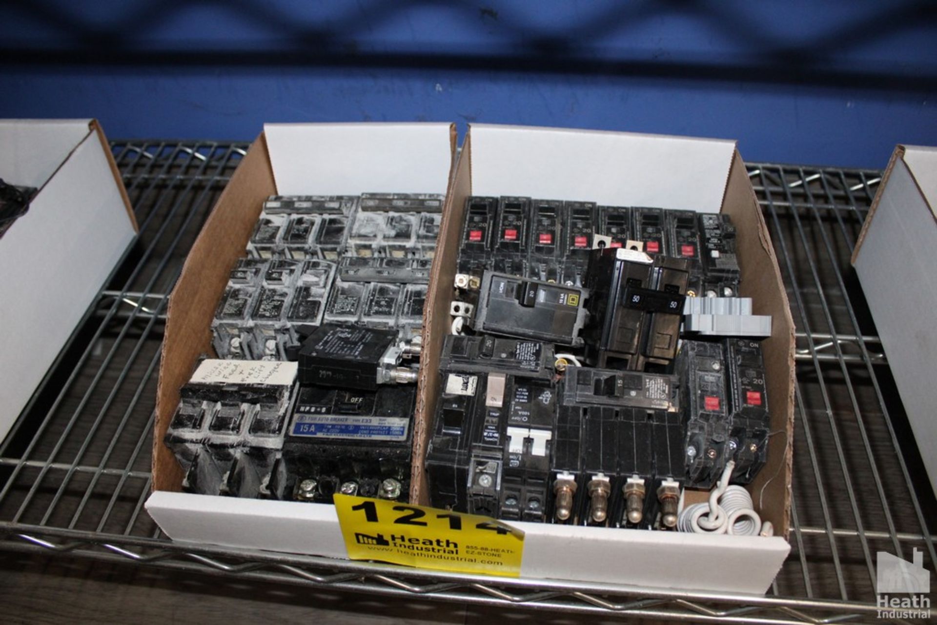 ASSORTED CIRCUIT BREAKERS IN TWO BOXES