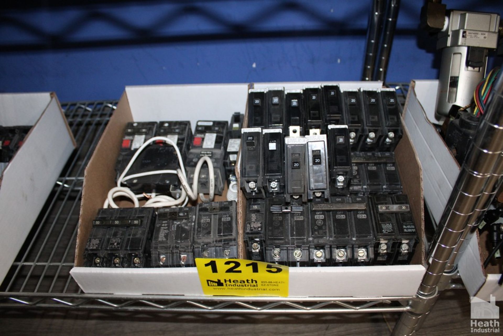 ASSORTED CIRCUIT BREAKERS IN TWO BOXES