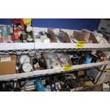ASSORTED ELECTRICAL SUPPLIES ON SHELF