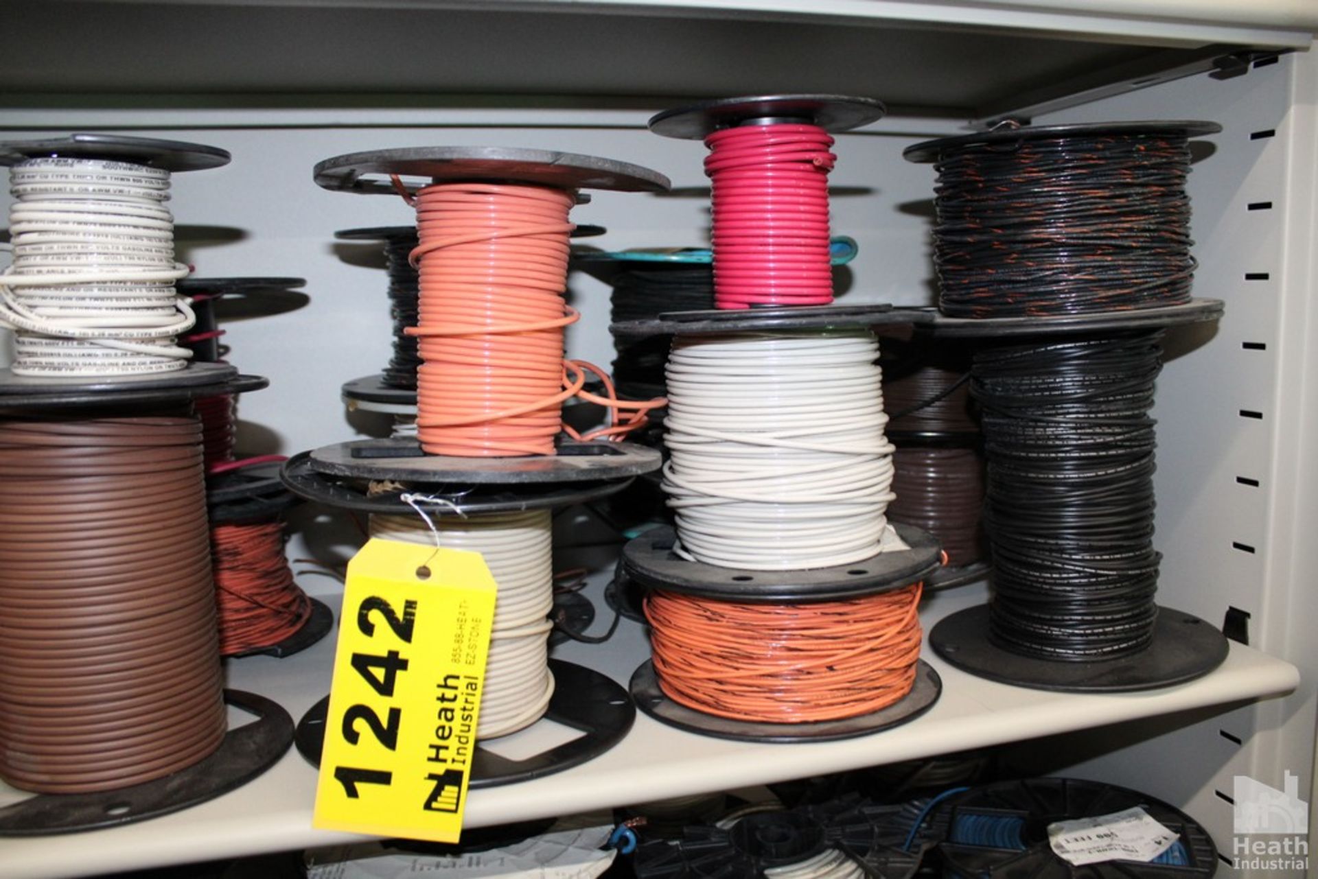 (27) ASSORTED SPOOLS OF WIRE ON SHELF - Image 3 of 3