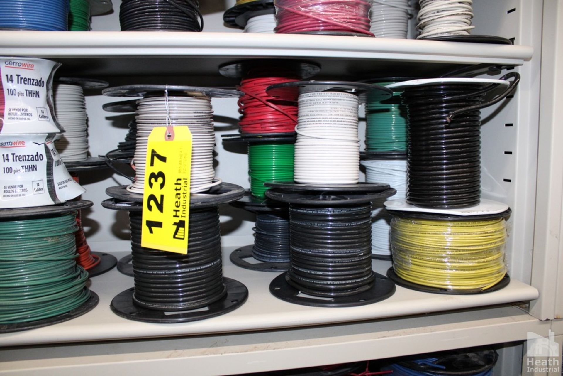 (22) ASSORTED SPOOLS OF WIRE ON SHELF - Image 3 of 3