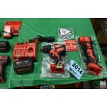 MILWAUKEE M18 DRILL AND MULTI-TOOL WITH BATTERY AND CHARGER