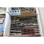 LARGE QUANTITY OF SINGLE END MILLS IN BOX