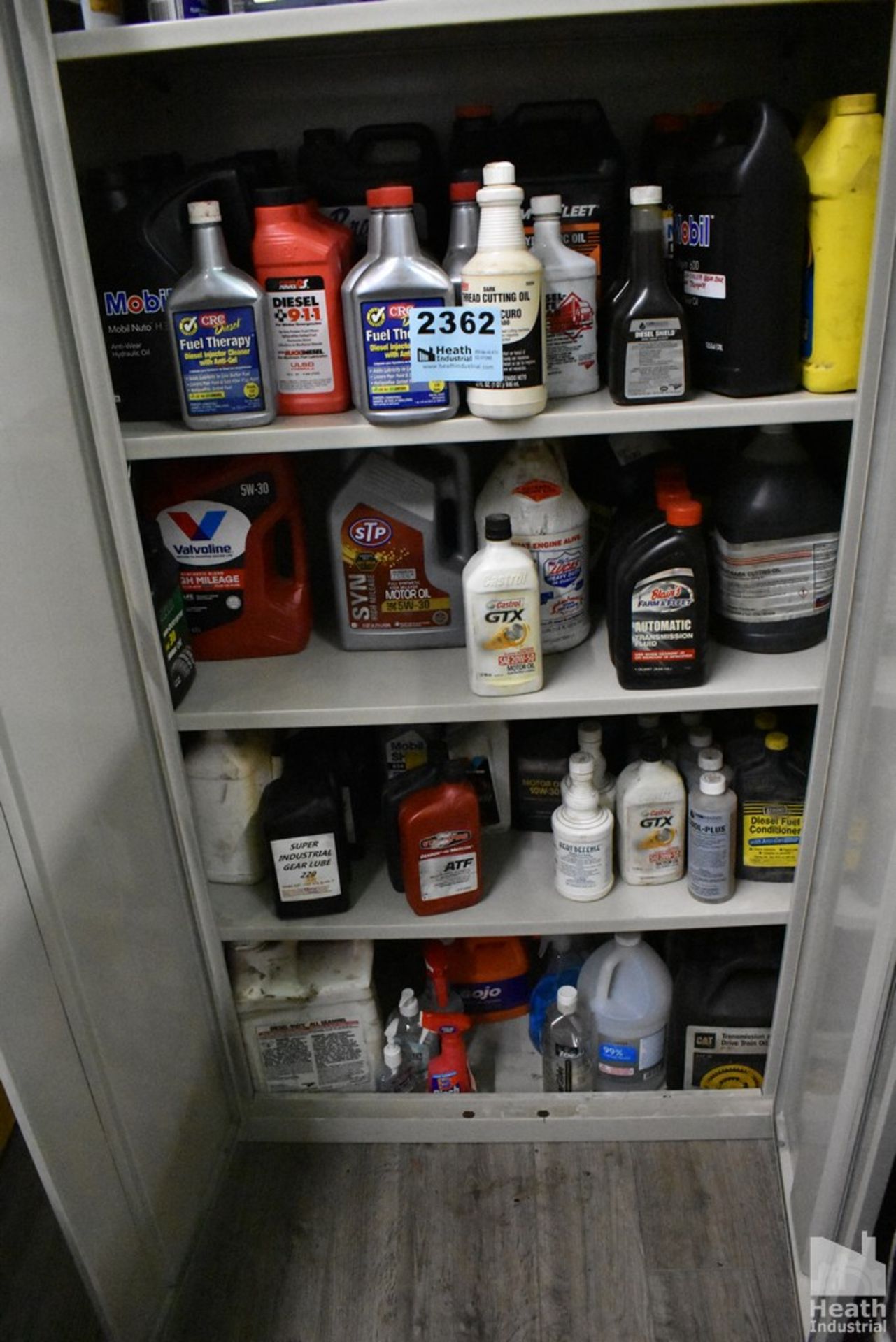 LARGE QUANTITY OF OIL AND FLUID IN CABINET(NO CABINET) - Image 3 of 3