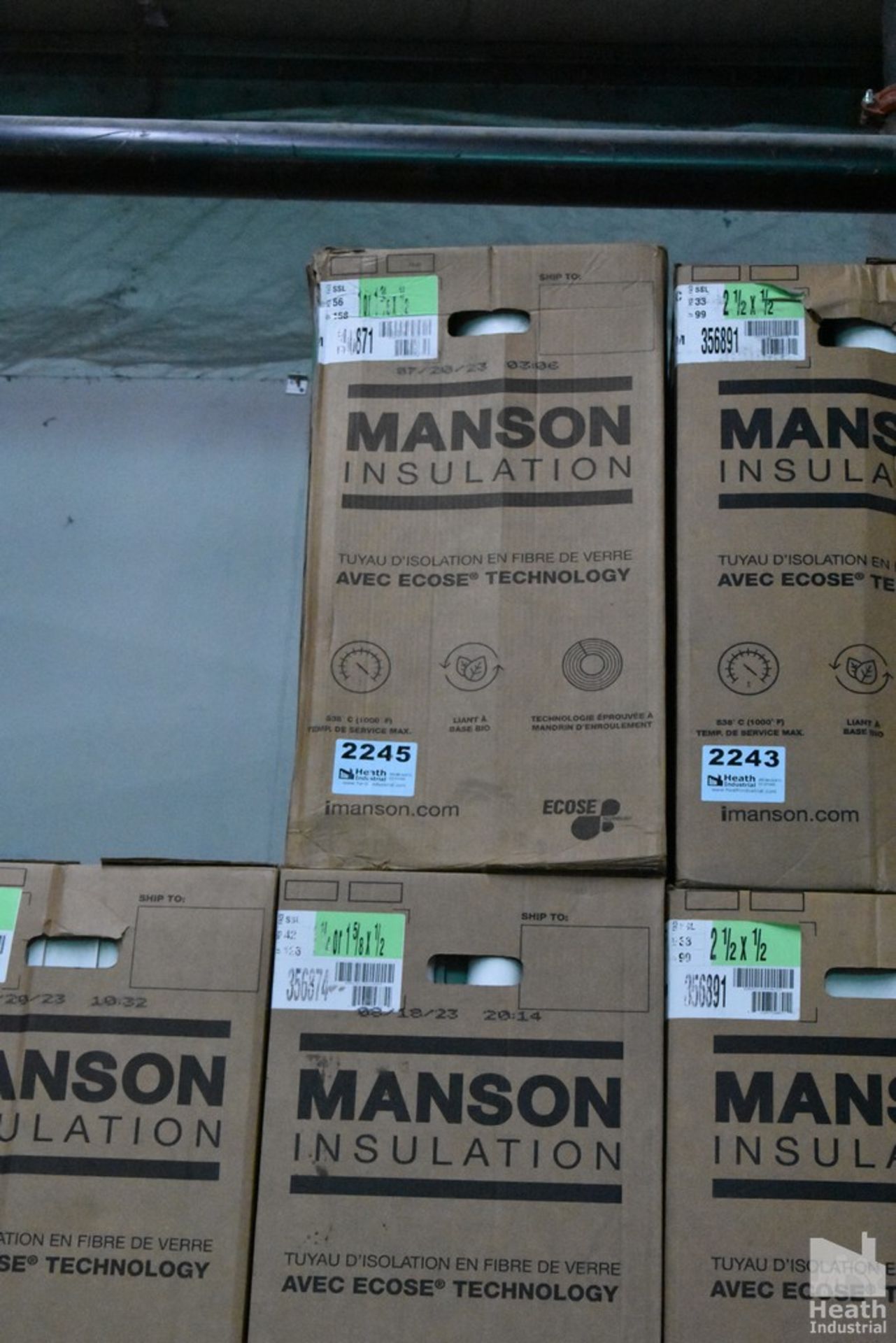 CASE OF MANSON INSULATION, 1 OR 1-3/8 X 1/2, NEW IN BOX, NO. 356871