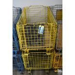 (2) STACKABLE WIRE BASKETS, 32" X 20" X 18"