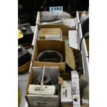 (4) BOXES OF ASSORTED BEARINGS, BOLTS, PARKER SENSORS