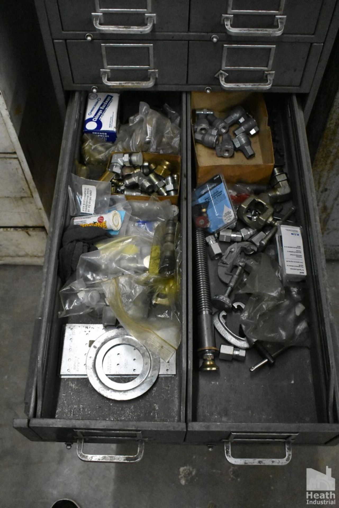 GENERAL FIREPROOFING 11-DRAWER PARTS CABINET WITH ASSORTED CONTENTS - Image 8 of 10
