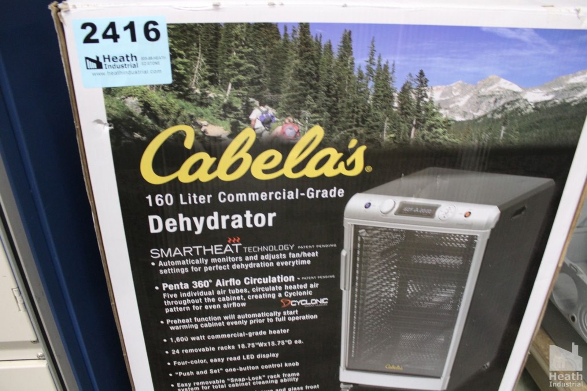 CABELAS DEHYDRATOR, 160 LITER COMMERCIAL GARD, SMART HEAT TECHNOLOGY - Image 2 of 3