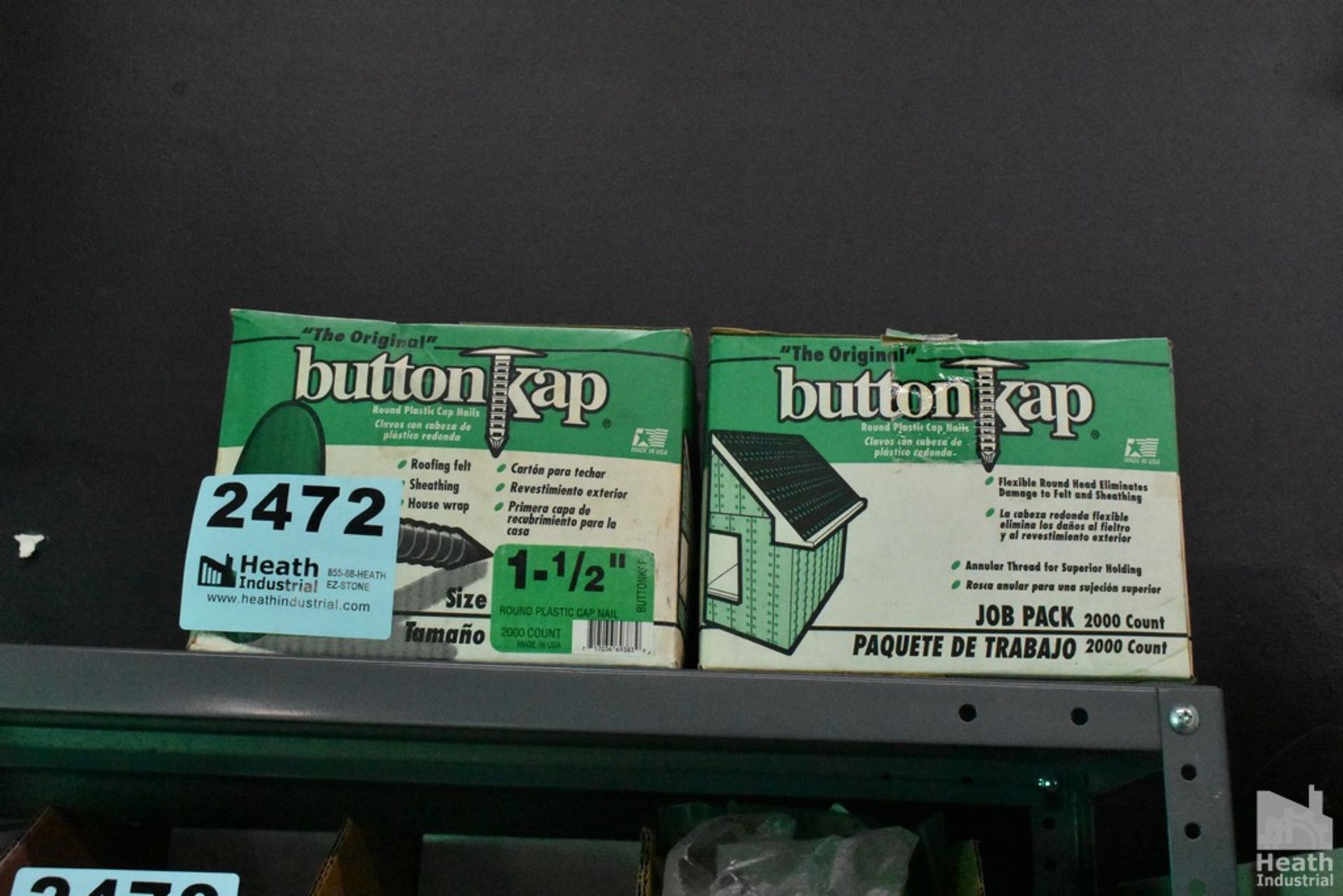 (2) BOXES OF BUTTON KAPS, 1-1/2", 2,000 CT
