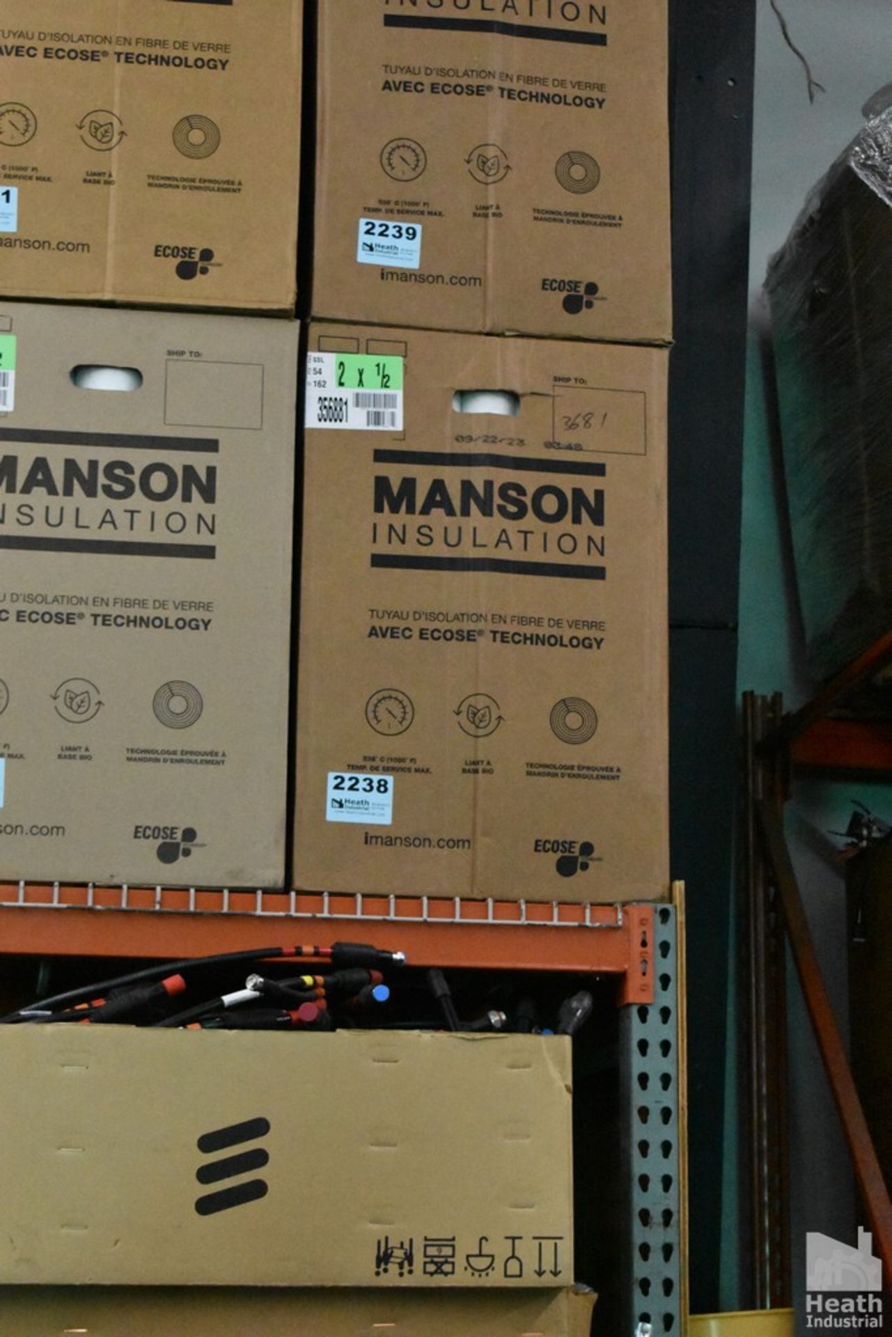 CASE OF MANSON INSULATION, 2 X 1/2, NEW IN BOX, NO. 356881